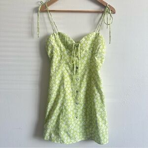 Princess Polly Lime Green Smocked Dress